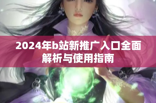 2024年b站新推广入口全面解析与使用指南