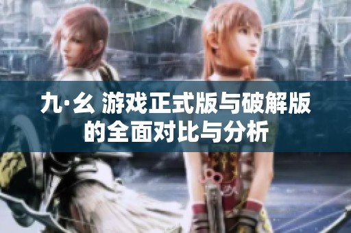 九·幺 游戏正式版与破解版的全面对比与分析