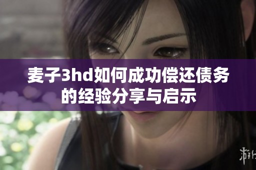 麦子3hd如何成功偿还债务的经验分享与启示