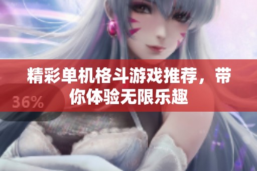 精彩单机格斗游戏推荐，带你体验无限乐趣