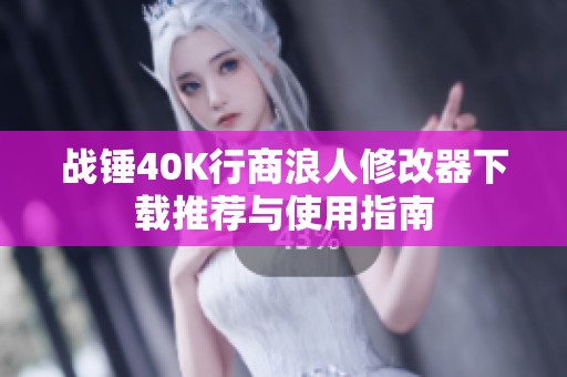 战锤40K行商浪人修改器下载推荐与使用指南