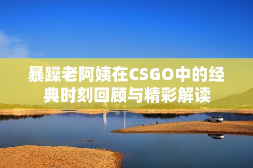 暴躁老阿姨在CSGO中的经典时刻回顾与精彩解读