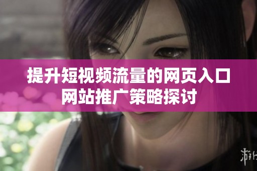 提升短视频流量的网页入口网站推广策略探讨