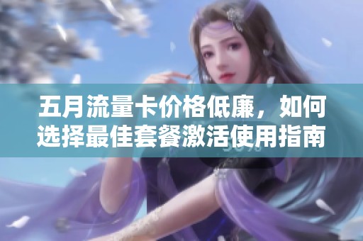 五月流量卡价格低廉，如何选择最佳套餐激活使用指南