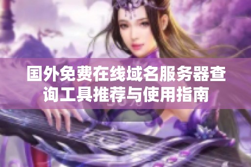 国外免费在线域名服务器查询工具推荐与使用指南