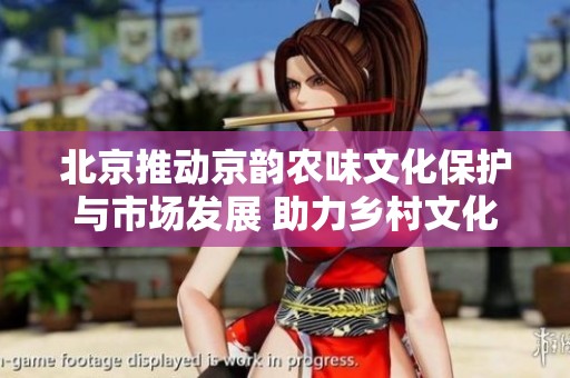 北京推动京韵农味文化保护与市场发展 助力乡村文化振兴