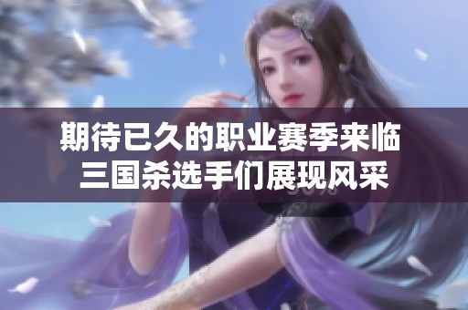 期待已久的职业赛季来临 三国杀选手们展现风采