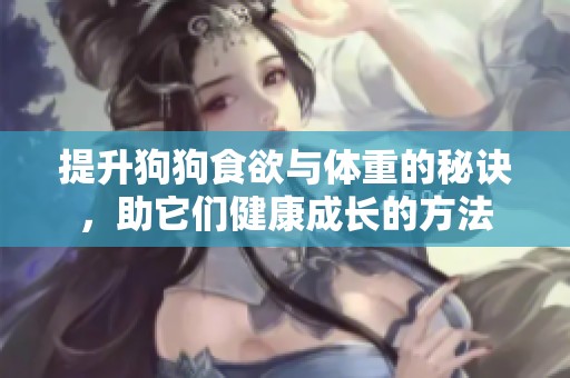 提升狗狗食欲与体重的秘诀，助它们健康成长的方法