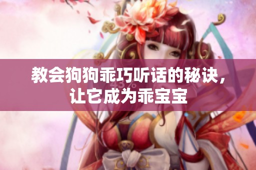 教会狗狗乖巧听话的秘诀，让它成为乖宝宝
