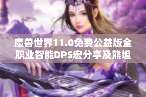 魔兽世界11.0免费公益版全职业智能DPS宏分享及熊坦攻略