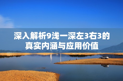 深入解析9浅一深左3右3的真实内涵与应用价值