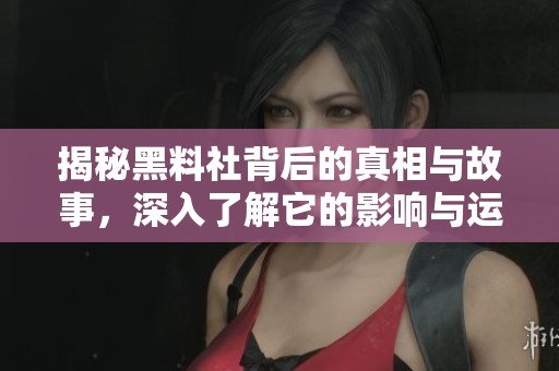 揭秘黑料社背后的真相与故事，深入了解它的影响与运作模式