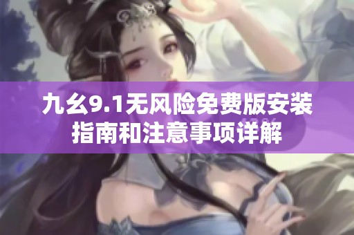 九幺9.1无风险免费版安装指南和注意事项详解