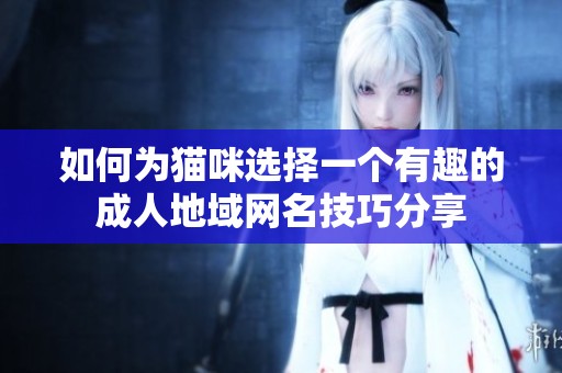 如何为猫咪选择一个有趣的成人地域网名技巧分享