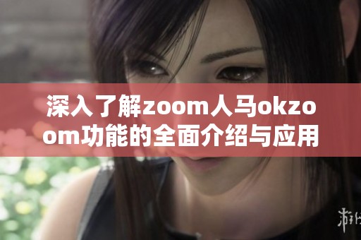 深入了解zoom人马okzoom功能的全面介绍与应用指南