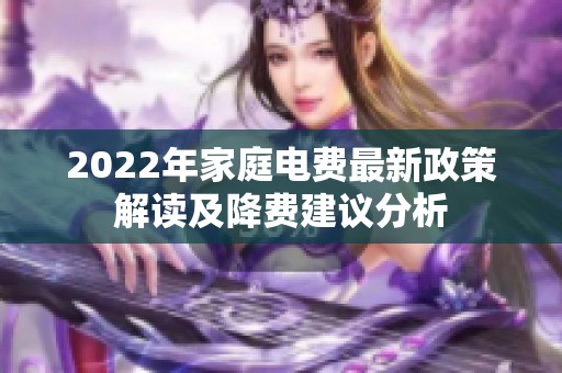2022年家庭电费最新政策解读及降费建议分析