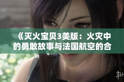 《灭火宝贝3美版：火灾中的勇敢故事与法国航空的合作》