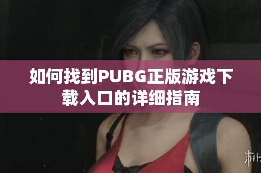 如何找到PUBG正版游戏下载入口的详细指南