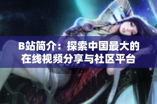 B站简介：探索中国最大的在线视频分享与社区平台