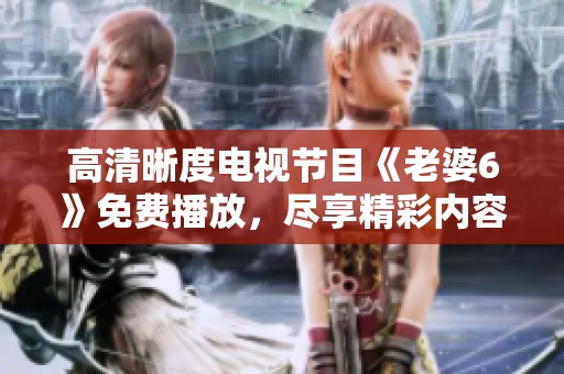 高清晰度电视节目《老婆6》免费播放，尽享精彩内容
