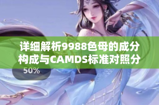 详细解析9988色母的成分构成与CAMDS标准对照分析
