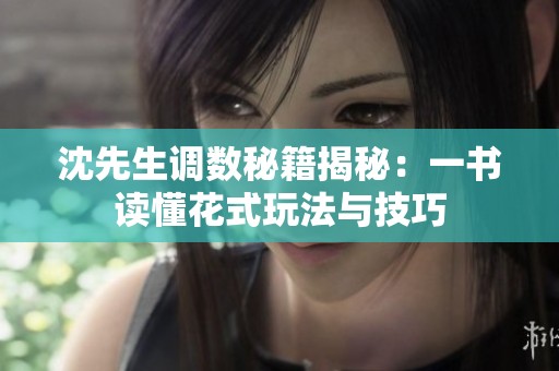 沈先生调数秘籍揭秘：一书读懂花式玩法与技巧
