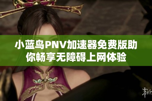 小蓝鸟PNV加速器免费版助你畅享无障碍上网体验