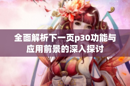 全面解析下一页p30功能与应用前景的深入探讨