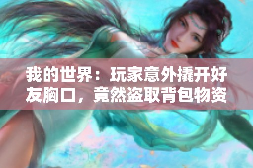 我的世界：玩家意外撬开好友胸口，竟然盗取背包物资!
