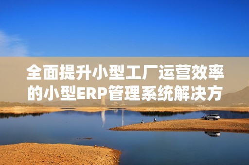 全面提升小型工厂运营效率的小型ERP管理系统解决方案