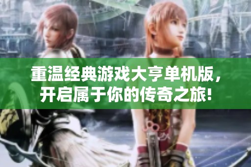 重温经典游戏大亨单机版，开启属于你的传奇之旅!