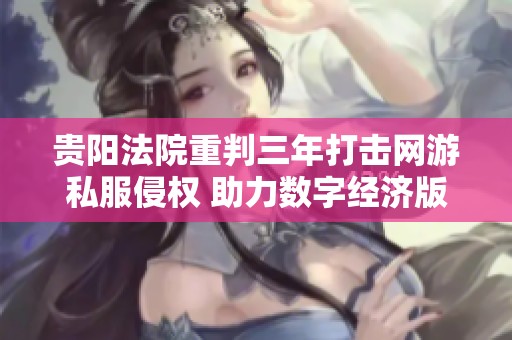 贵阳法院重判三年打击网游私服侵权 助力数字经济版权保护升级