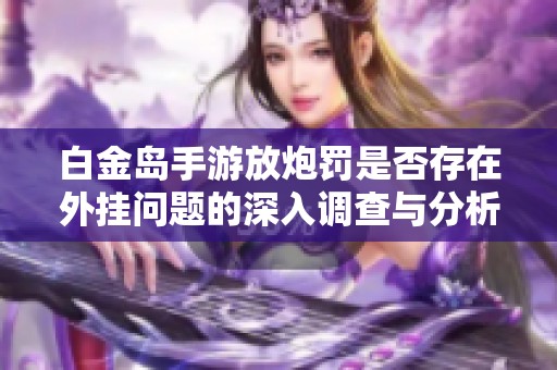 白金岛手游放炮罚是否存在外挂问题的深入调查与分析
