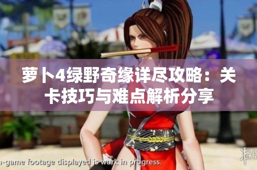 萝卜4绿野奇缘详尽攻略：关卡技巧与难点解析分享