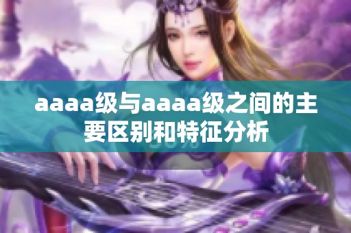 aaaa级与aaaa级之间的主要区别和特征分析