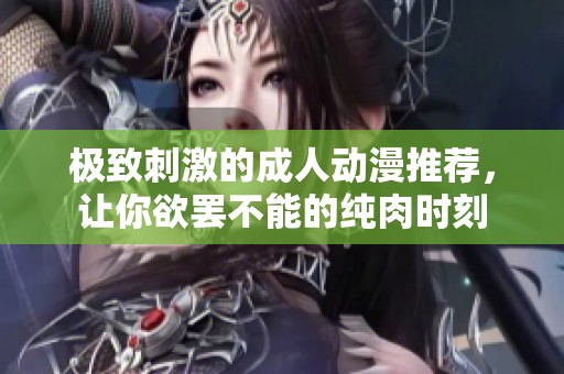 极致刺激的成人动漫推荐，让你欲罢不能的纯肉时刻