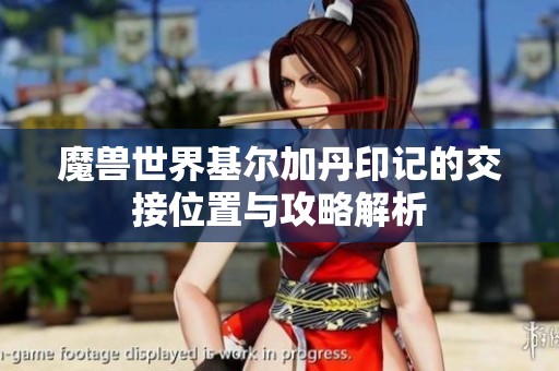魔兽世界基尔加丹印记的交接位置与攻略解析