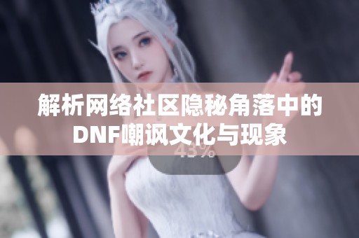 解析网络社区隐秘角落中的DNF嘲讽文化与现象