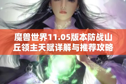 魔兽世界11.05版本防战山丘领主天赋详解与推荐攻略