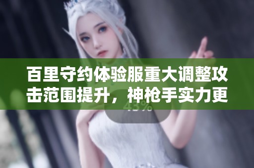 百里守约体验服重大调整攻击范围提升，神枪手实力更强劲