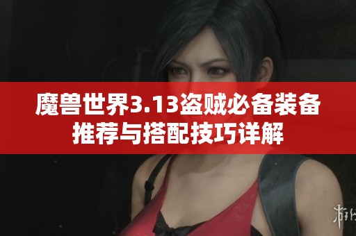 魔兽世界3.13盗贼必备装备推荐与搭配技巧详解