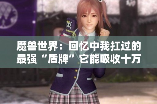 魔兽世界：回忆中我扛过的最强“盾牌”它能吸收十万伤害