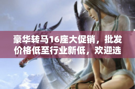 豪华转马16座大促销，批发价格低至行业新低，欢迎选购！