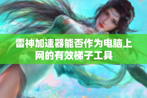 雷神加速器能否作为电脑上网的有效梯子工具