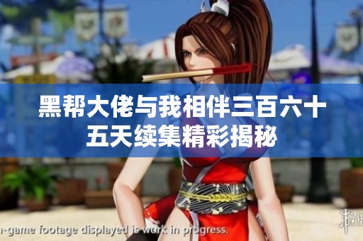 黑帮大佬与我相伴三百六十五天续集精彩揭秘