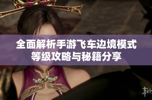 全面解析手游飞车边境模式等级攻略与秘籍分享