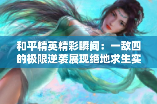 和平精英精彩瞬间：一敌四的极限逆袭展现绝地求生实力