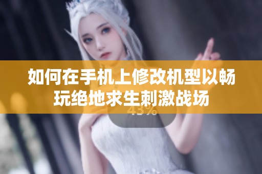 如何在手机上修改机型以畅玩绝地求生刺激战场
